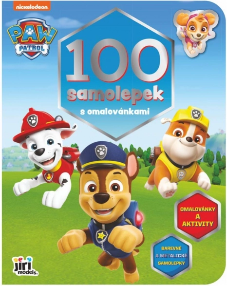 Samoljepljiva bilježnica s bojankama 100 naljepnica PSIĆI U OPHODNJI (PAW PATROL) 21,5 × 28 cm