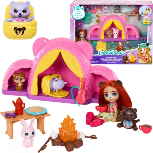 Enchantimals kamping šator s lutkom i životinjicama