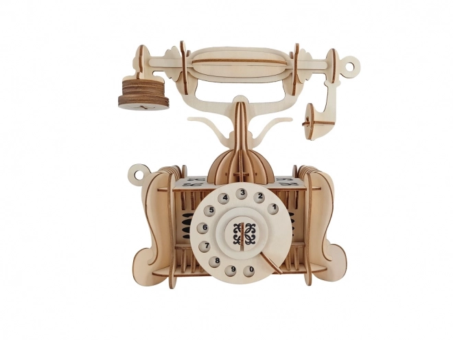 Drvena 3D slagalica stari telefon