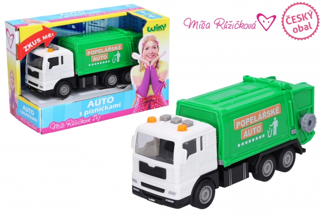 Auto smećarski s efektima 17 cm - Míša Růžičková - govori češki, češko pakiranje