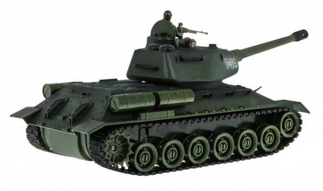 Daljinski upravljana 2 tenka T-34 protiv Tigera za djecu 3+ Modeli za pucanje 1:28 + Velika tenkovska bitka + Svjetlosni zvukovi