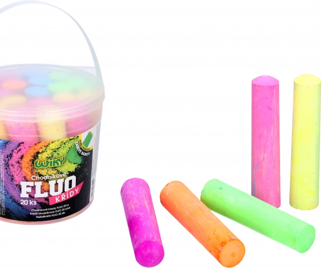 Fluorescentne kredice za pločnik 20 kom