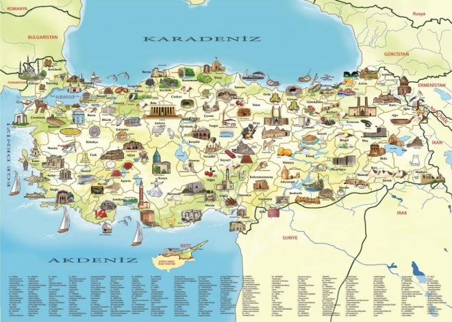 Puzzle Turska: Kulturna mapa 260 dijelova