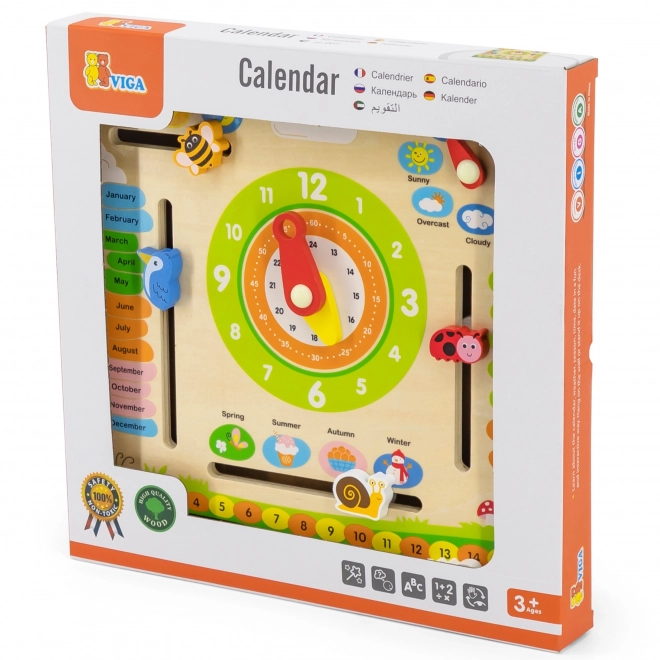 VIGA edukativni drveni kalendar za djecu
