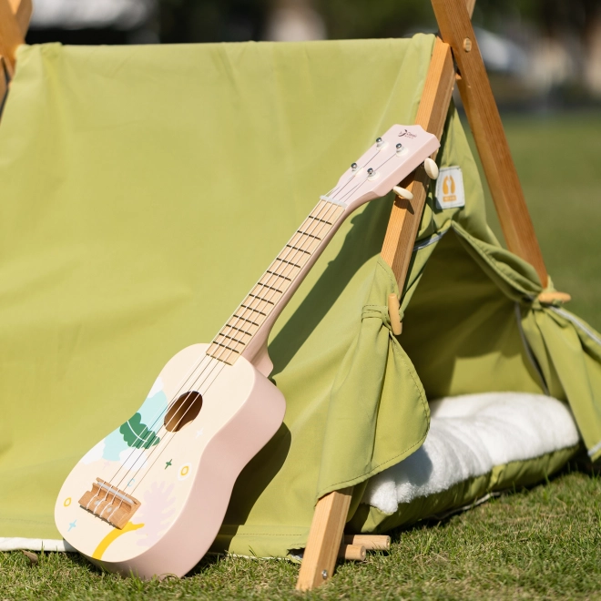 Klasični svijet drveno ukulele za djecu ružičasto