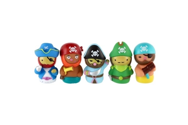 Lutkica prst pirati 5 kom guma 6cm na kartici 16,5x20cm