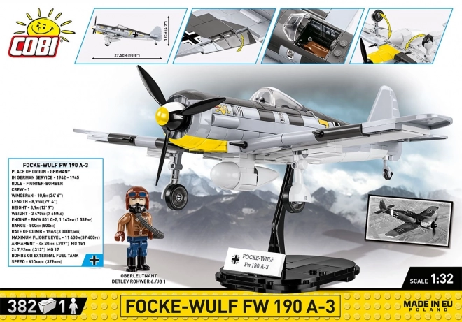 Konstruktor Povijesna Kolekcija WWII Focke-Wulf FW 190 A-3 382 kocke