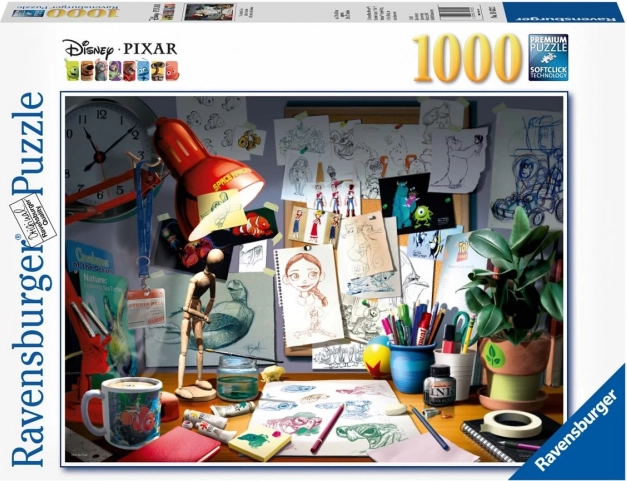 Puzzle Disney Pixar Umjetnički stol 1000 dijelova