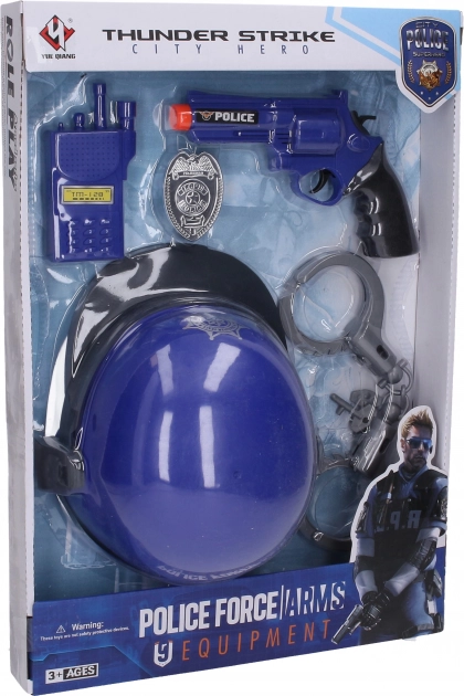 Policijski set s kacigom 26 x 22 cm