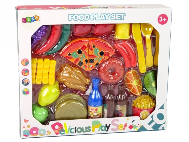 Set plastične hrane 30 kom s voćem i pomfritom