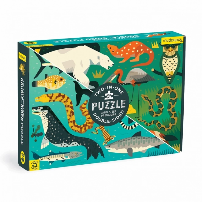 Obostrane puzzle Mudpuppy Kopneni i morski predatori