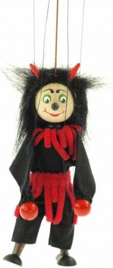 Drvena mini lutka – vrag