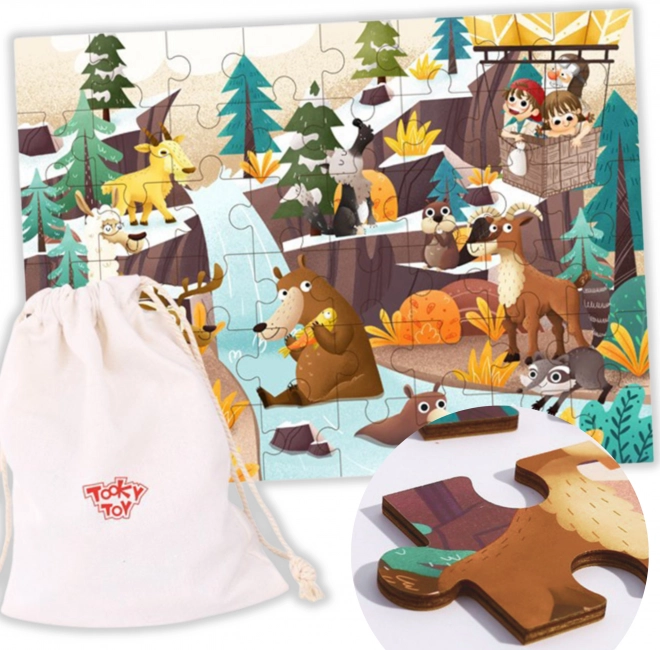 Tooky Toy slagalica Alpe - Životinje i krajolik
