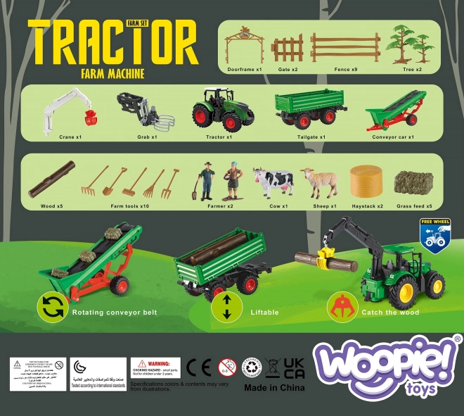 Set poljoprivrednih strojeva mini traktor farma WOOPIE