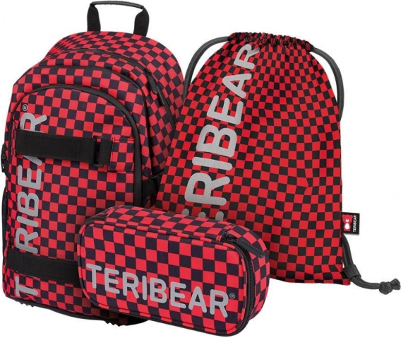 Školski set BAAGL Skate TERIBEAR – ruksak, pernica i vrećica