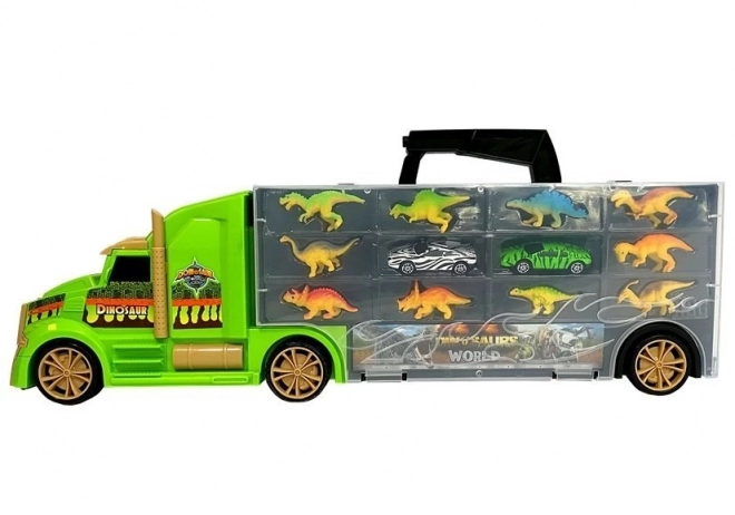 Kofer Kamion Transporter Sorter s dinosaurusima zeleni