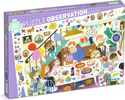 Puzzle za traženje Rođendanska zabava - 53 dijelova