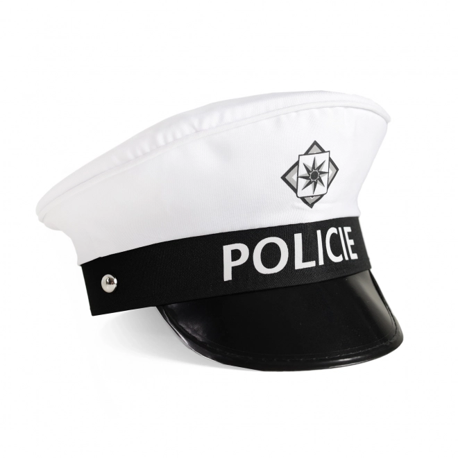 Set prometne policije tkanina/plastika kapa, palica, zviždaljka na kartici 30x48x8cm