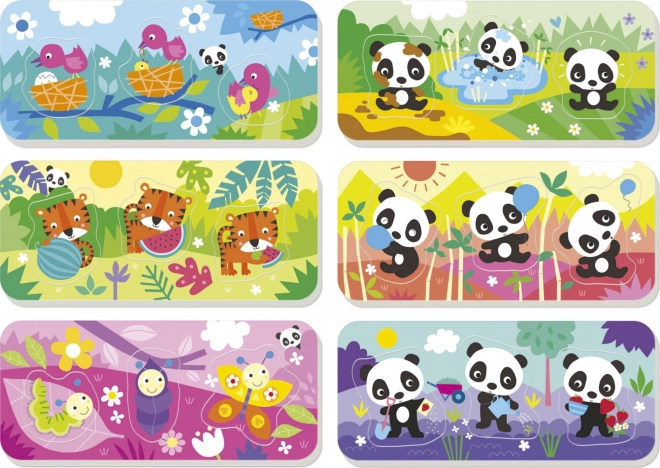 EDUCA Baby umetnička igračka Panda Bimba i prijatelji 6x3 dijelovi