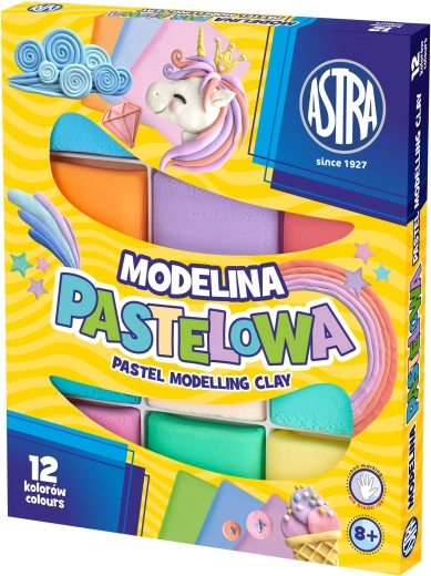 ASTRA termoutvrđujuća plastelina, 12 pastelnijih boja