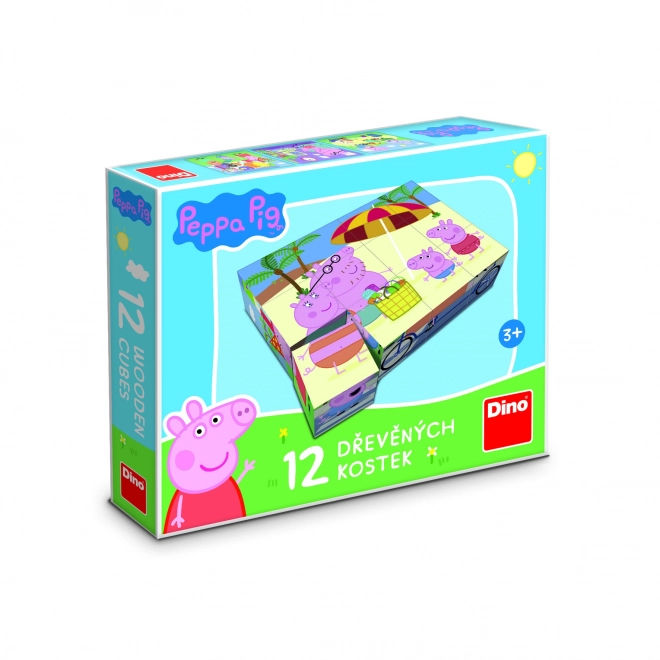 PEPPA PIG 12 Drvene licencne kocke