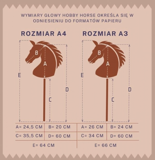 HOPPIHORSE konj na štapu hobi konj veličina A4 sivi