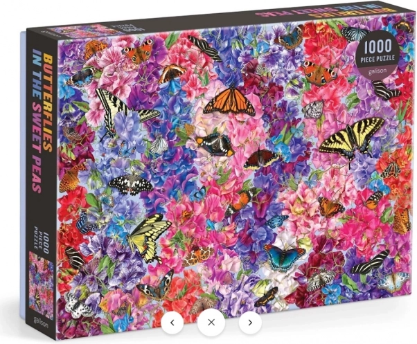 galison puzzle leptiri u mirisnom grašku 1000 dijelova