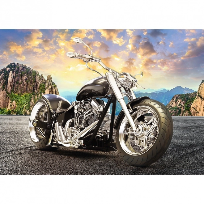 Puzzle 500 dijelova crni motocikl