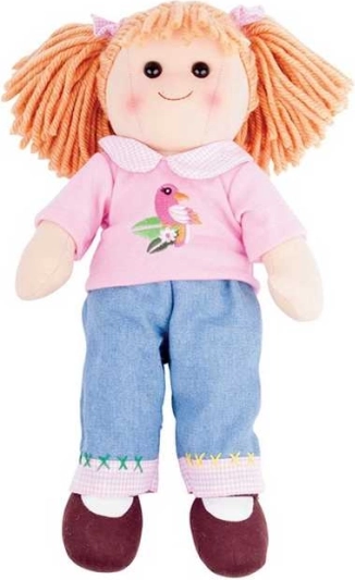 Tkanasta lutka BIGJIGS TOYS Molly 38 cm