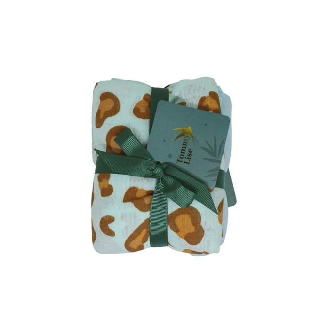 Tommy Lise Musselinska pelena 2 kom Plavi Leopard Set 70x70 cm