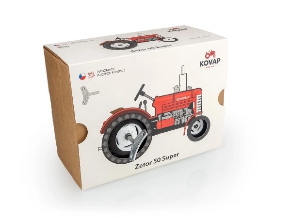 Traktor Zetor 50 Super crveni na ključ metal 15cm 1:25 u kutiji Kovap
