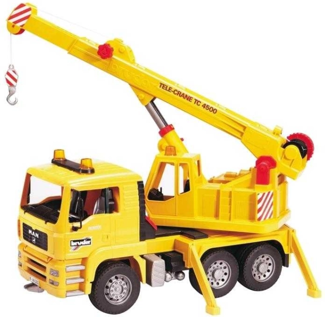 BRUDER MAN TGA kamion s dizalicom 1:16, žuti