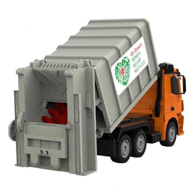 RC kamion smećar na daljinsko upravljanje 1:26 Double Eagle (narančasti) Mercedes-Benz Antos E676-003