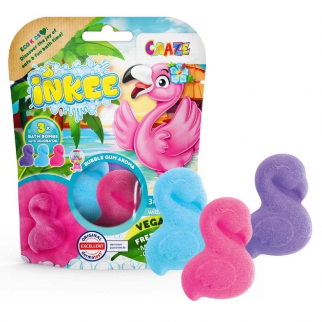 INKEE - Šumiva bomba za kupku - Flamingo