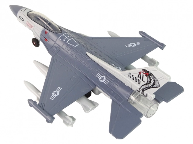 Avion s Frikcijskim Pogonom Svjetla Zvukovi 1:72 siva