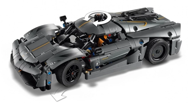 LEGO Technic 42173 Sivo hiperautomobil Koenigsegg Jesko Absolut