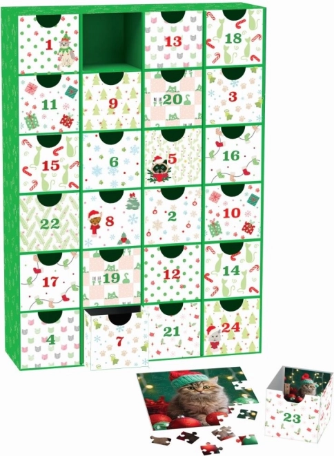 Adventni kalendar puzzle Božićne brade