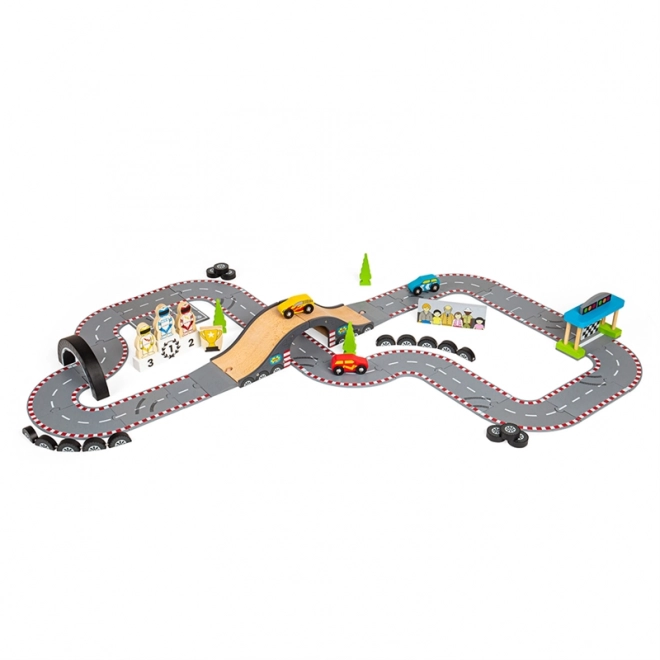 Bigjigs Rail Drvena autodromska staza za utrke dana