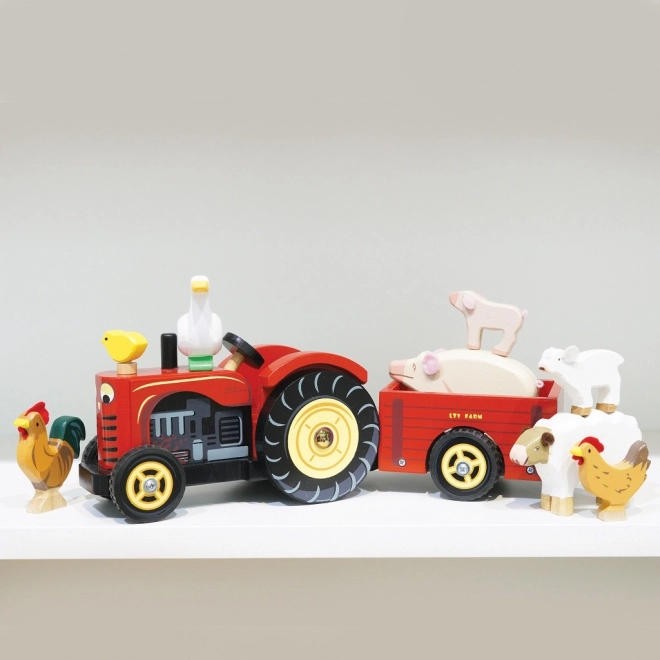 Le Toy Van crveni traktor i prikolica