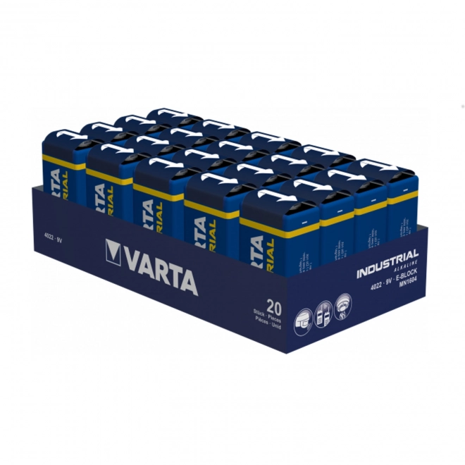 9V alkalijska baterija Varta Industrial Pro 6LR61 - 1 komad