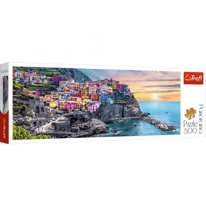 Panoramska slagalica 500 dijelova Vernazza pri zalasku sunca, Italija