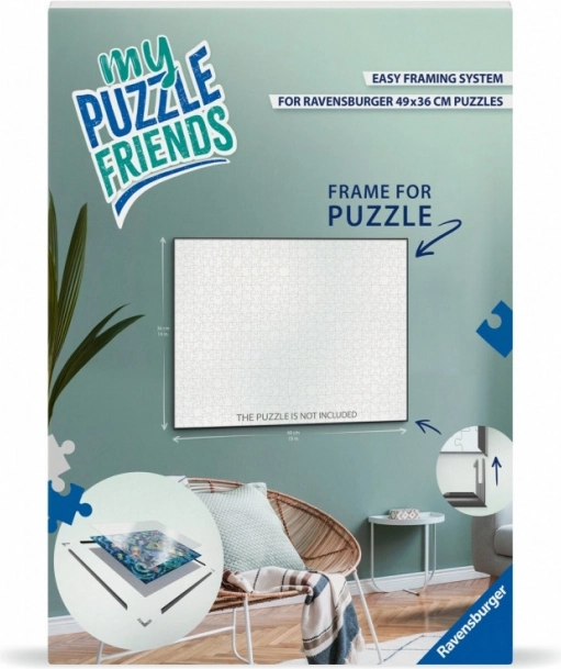 Okvir za slagalice Ravensburger My Puzzle Friends 49x36 cm - crni