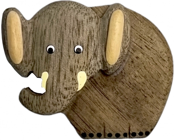 Drvena magnetna figurica slon sa strane 2Kids Toys