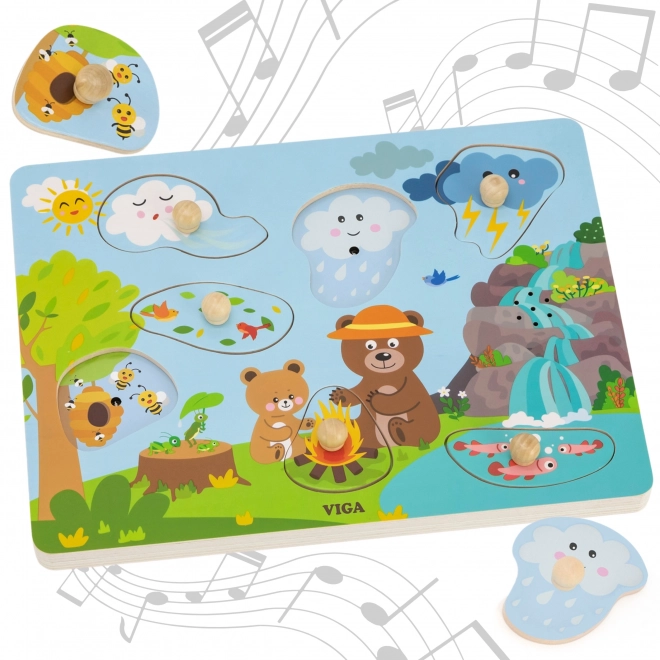 Drvene puzzle ZVUKOVI PRIRODE od VIGA