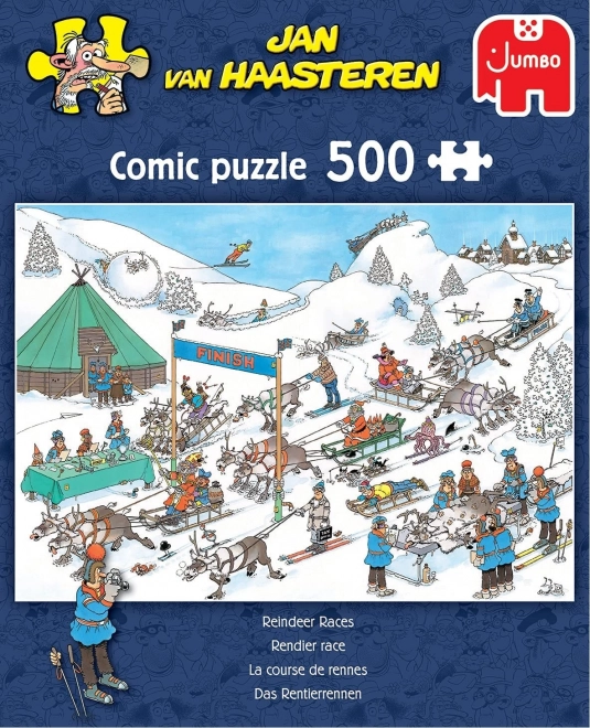 Puzzle Utrke sobova saonica 500 dijelova od Jana van Haasterena