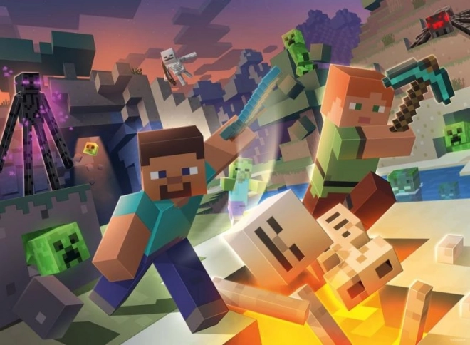 Ravensburger puzzle Minecraft: Čudovišta iz Minecrafta 100 dijelova