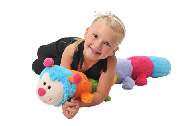 Šarena plišana gusjenica - 90 cm