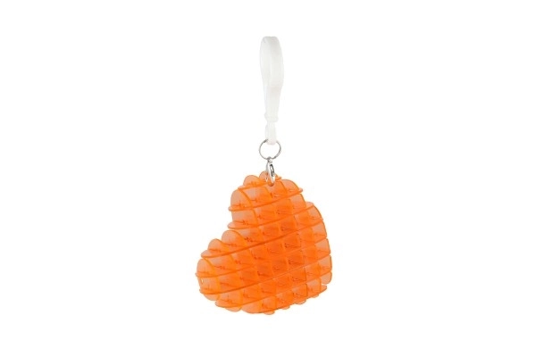 Privjesak fidget srce mijenjajući oblik antistres plastični 6cm 4 boje u kutiji 6x6,5cm 24kom u kutiji