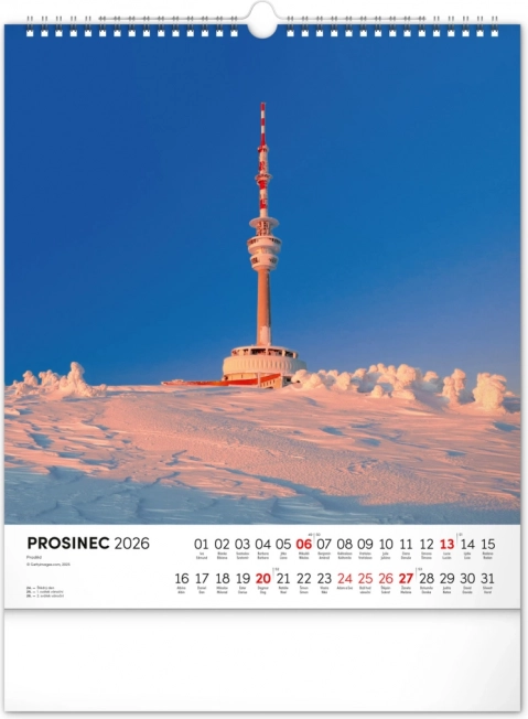 Zidni kalendar Šetnje kroz moravski krajolik 2026