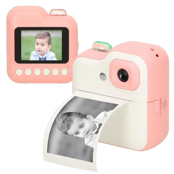 Dječji instantni fotoaparat s termalnim tiskom 24MP s 1GB memorije – ružičasti